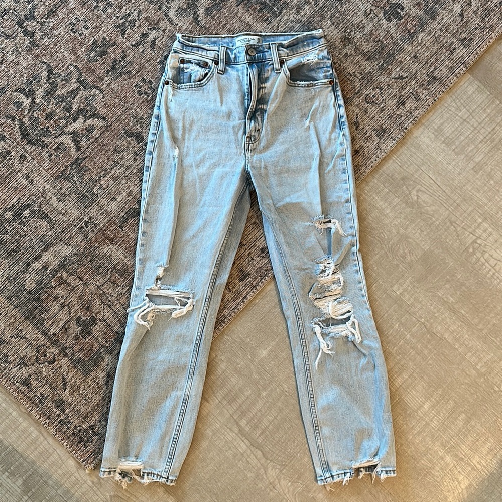 Abercrombie and Fitch ankle straight jeans curve love